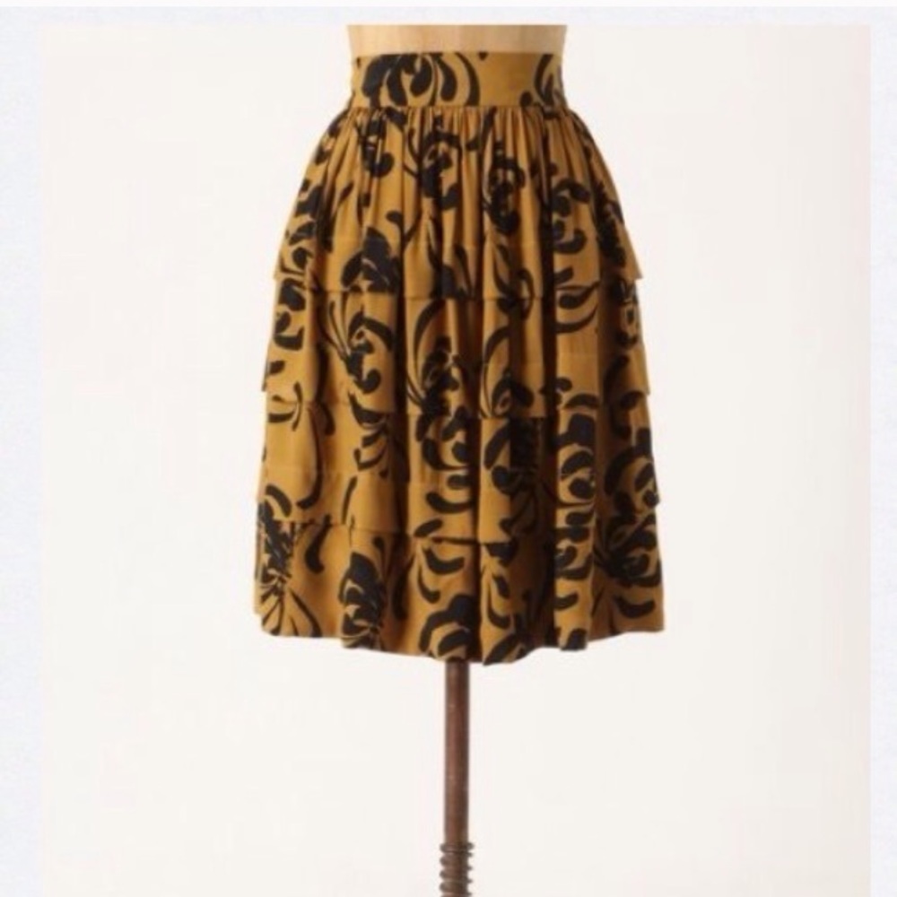 Anthro Calligraphy Strokes skirt